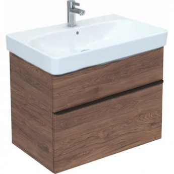 Тумба с раковиной GEBERIT SMYLE SQUARE 500.249.01.1+500.353.JR.1 пекан Тумба с раковиной GEBERIT SMYLE SQUARE 500.249.01.1+500.353.JR.1 пекан
